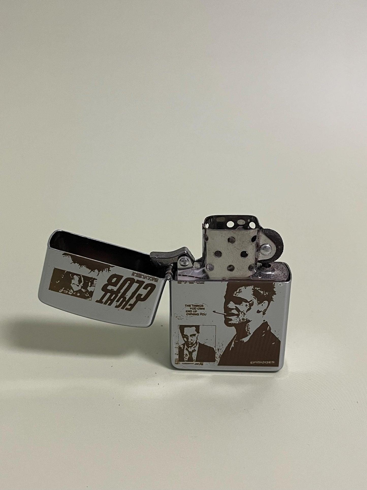 Fight Club Edition Lighter - Steel engraved flip oil lighter