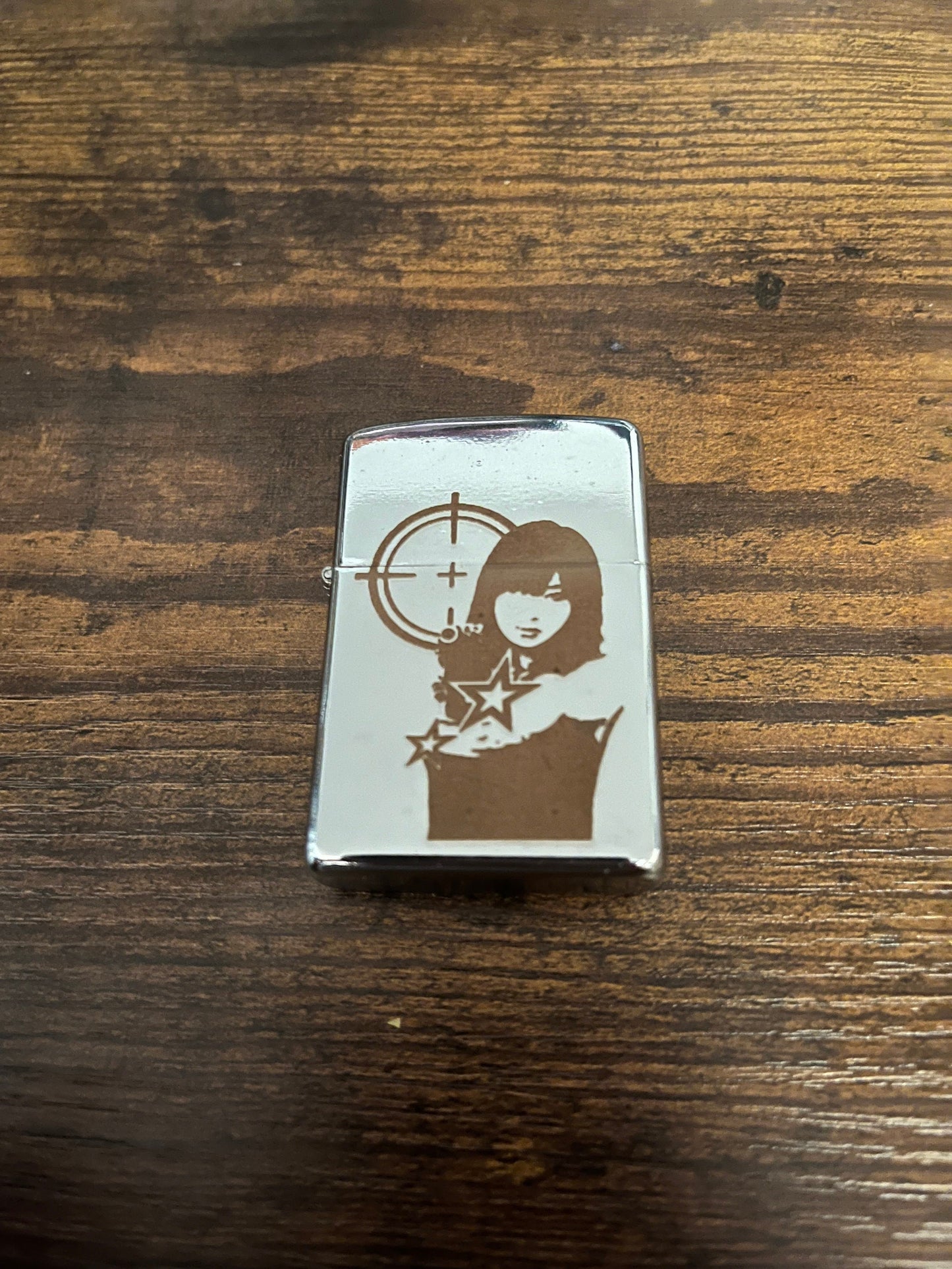 Y2k Engraved Steel Lighter - Retro y2k girl flip oil lighter