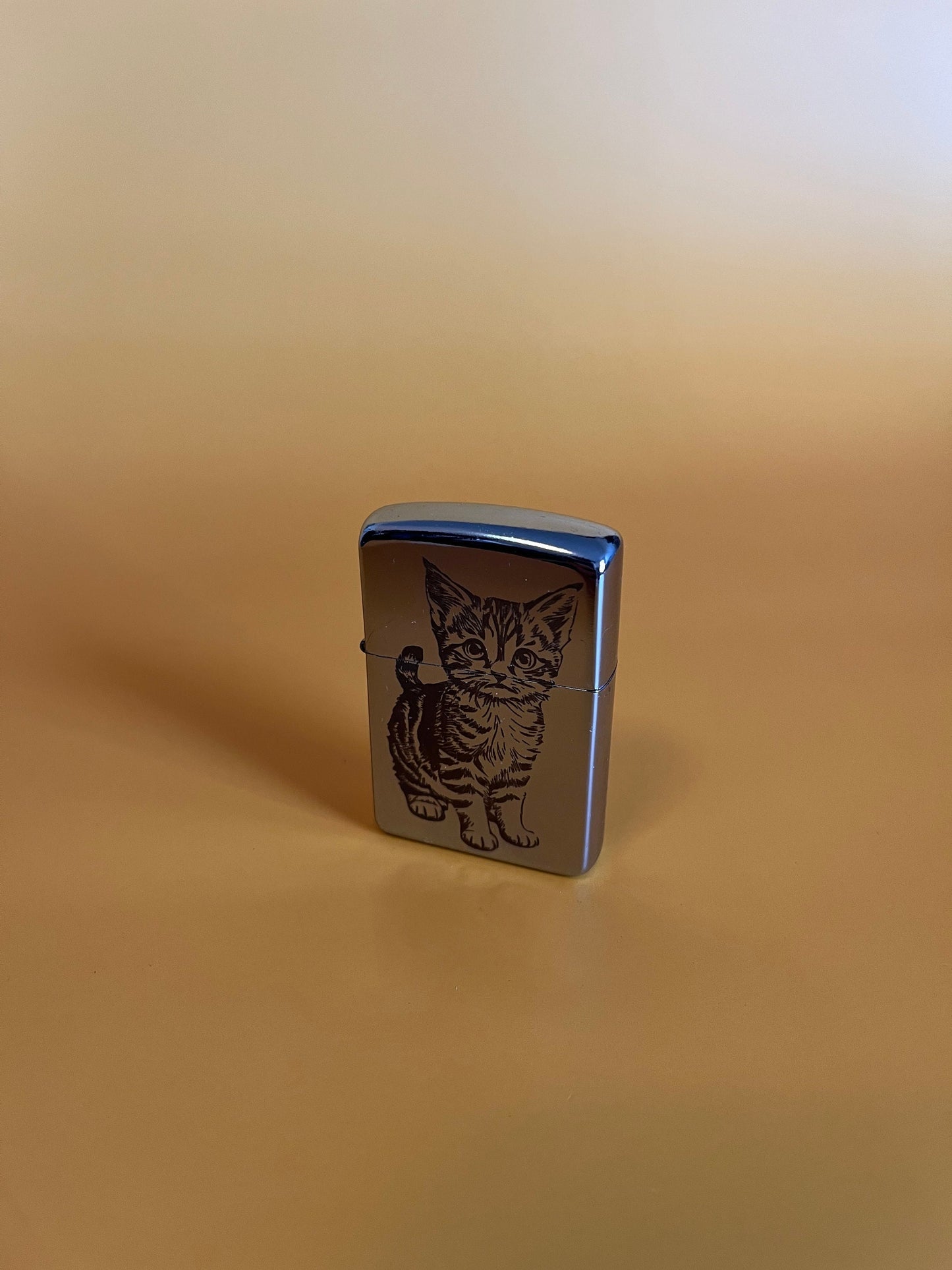 Kitten Edition Engraved Lighter - Steel Flip Oil Cat Lighter, Perfect Gift for Cat Lovers