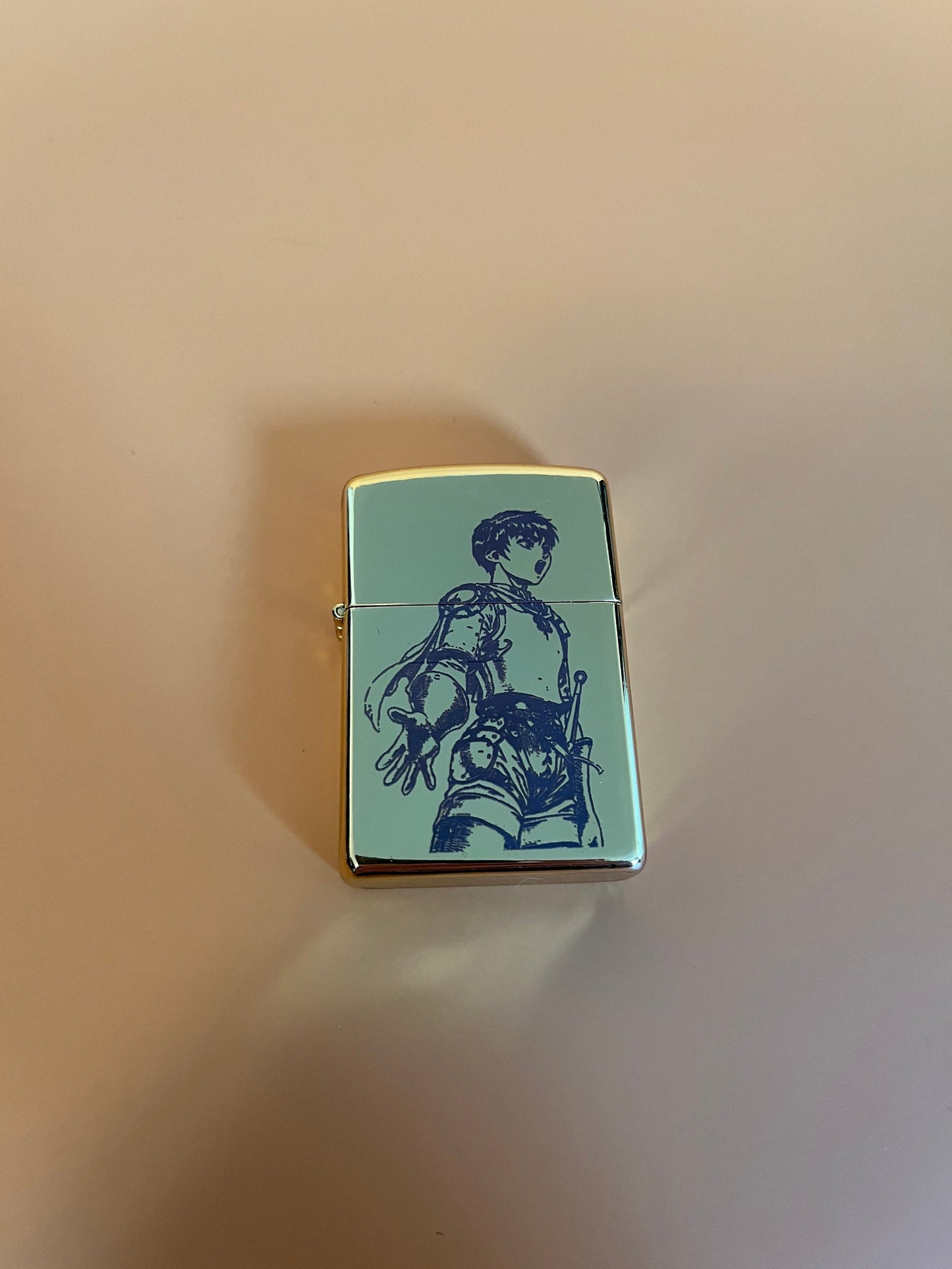 Berserk Casca Edition Engraved Lighter Case - Steel Windproof Oil Lighter