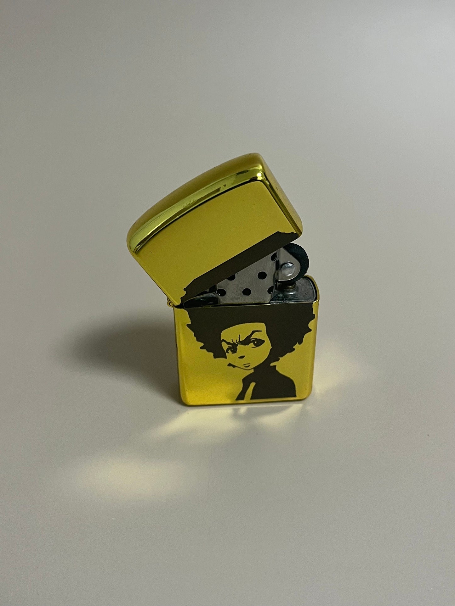 The Boondocks, Huey Edition Steel Lighter - Engraved Flip Oil Lighter