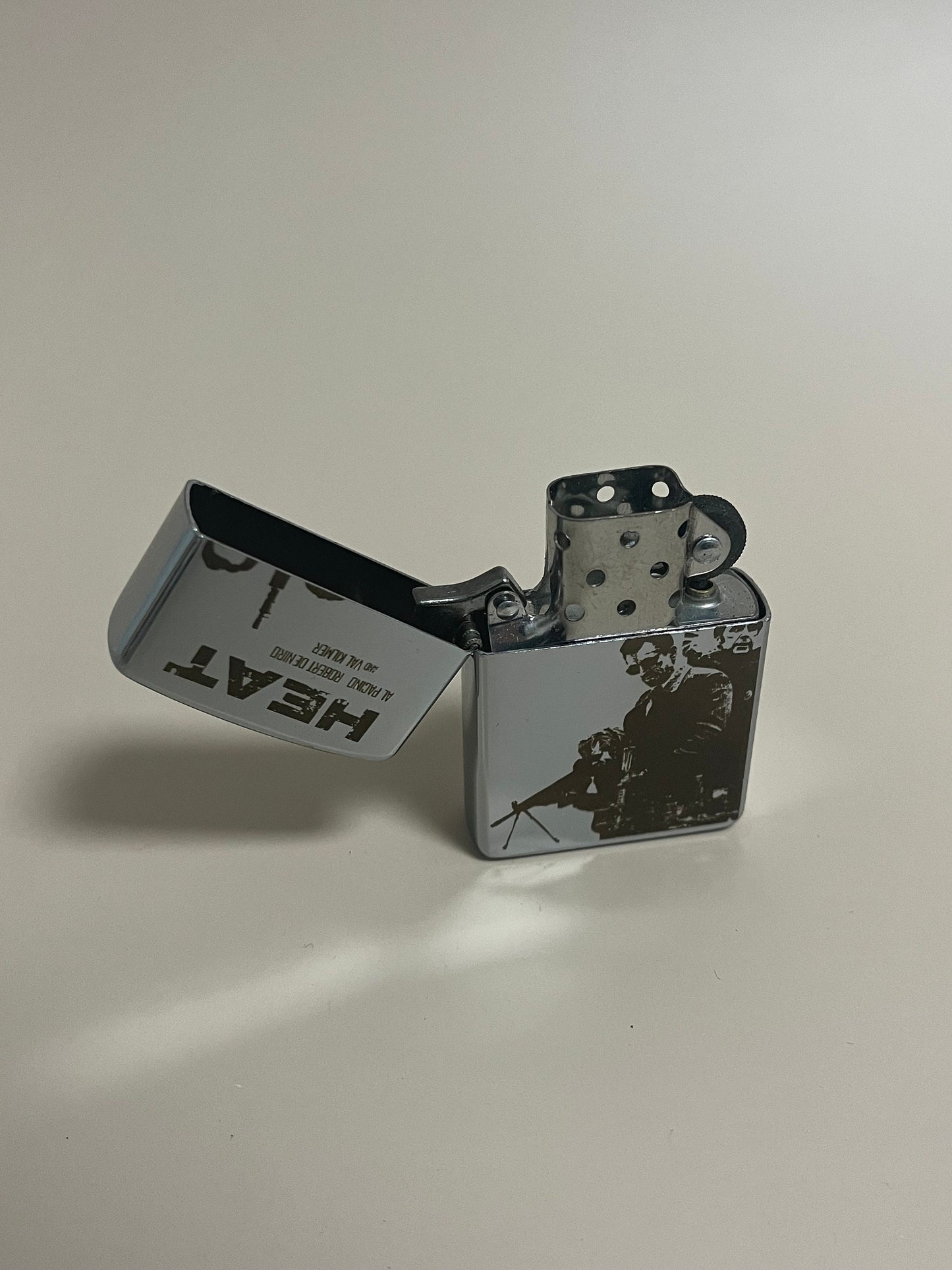 Heat 1995 edition lighter - Steel engraved flip oil lighter