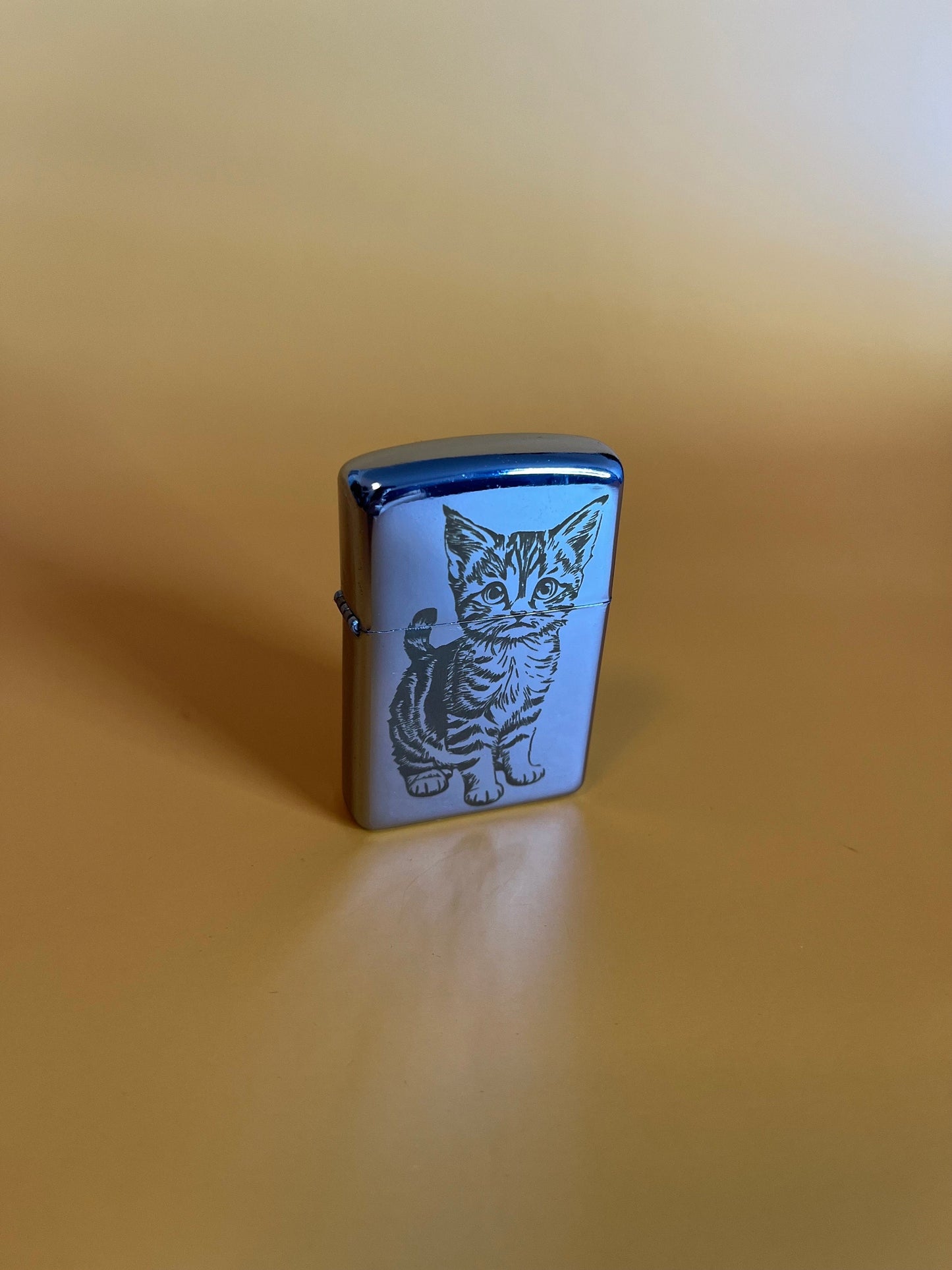 Kitten Edition Engraved Lighter - Steel Flip Oil Cat Lighter, Perfect Gift for Cat Lovers