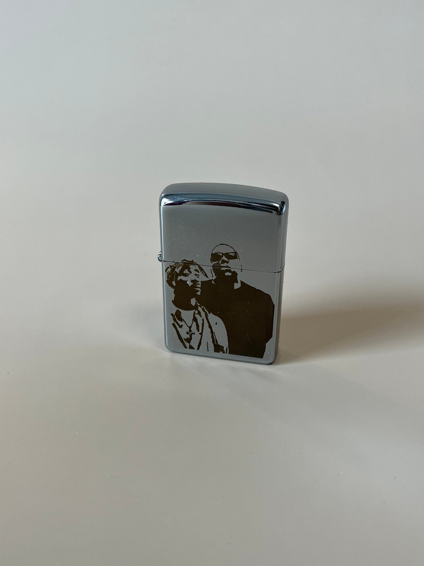 Tupac and Biggie Lighter Case - Steel Flip Oil Lighter