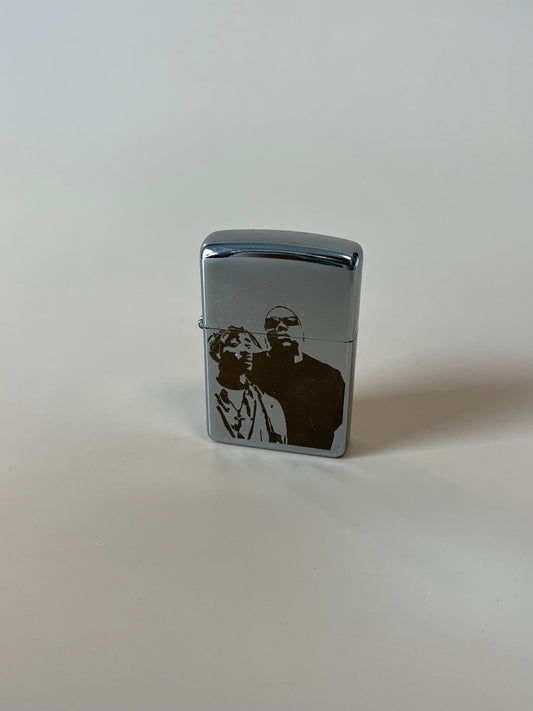 Tupac and Biggie Lighter Case - Steel Flip Oil Lighter