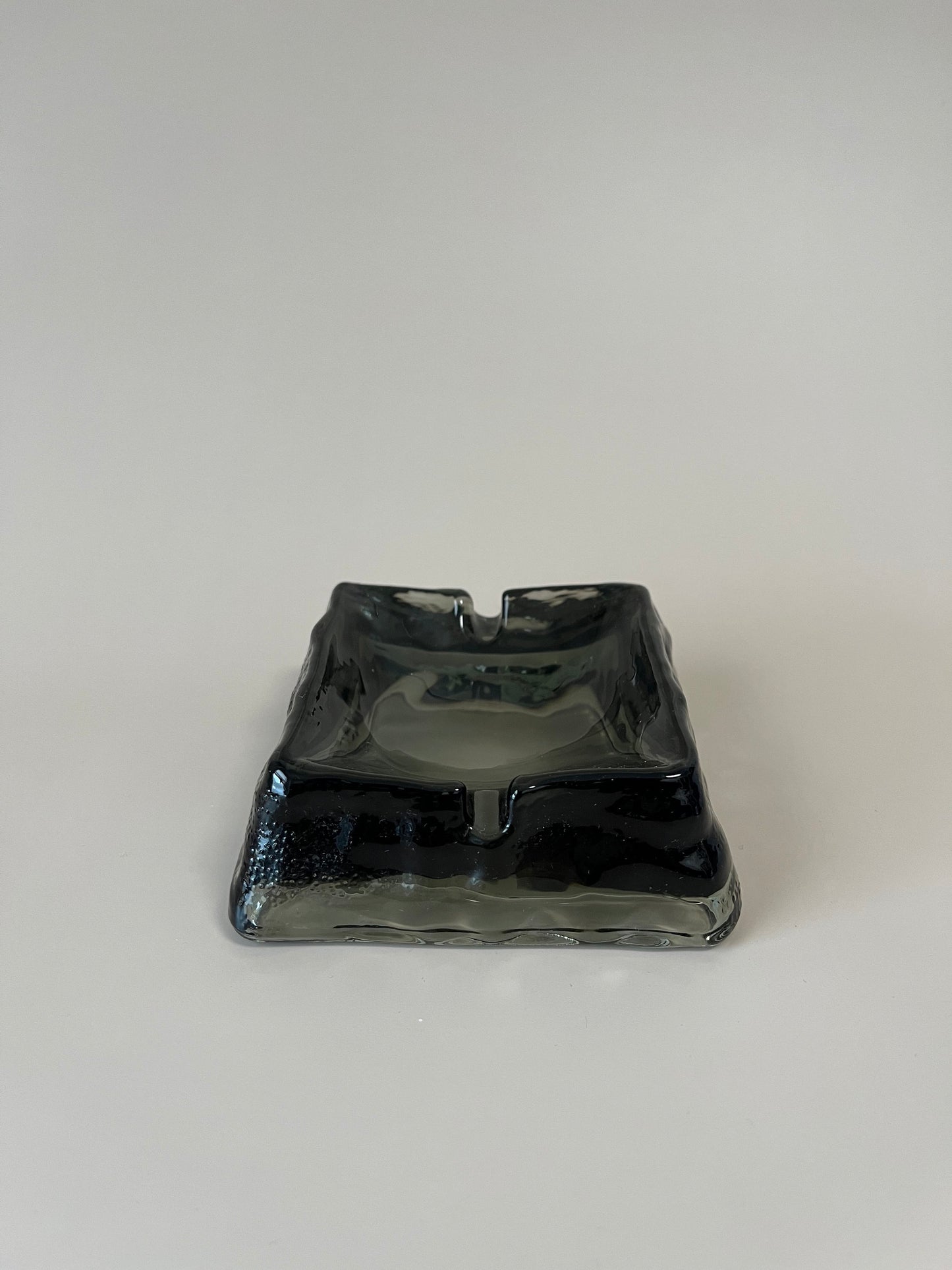 Unique Glass Ashtray Design -  Sleek Black “Volcano” Edition