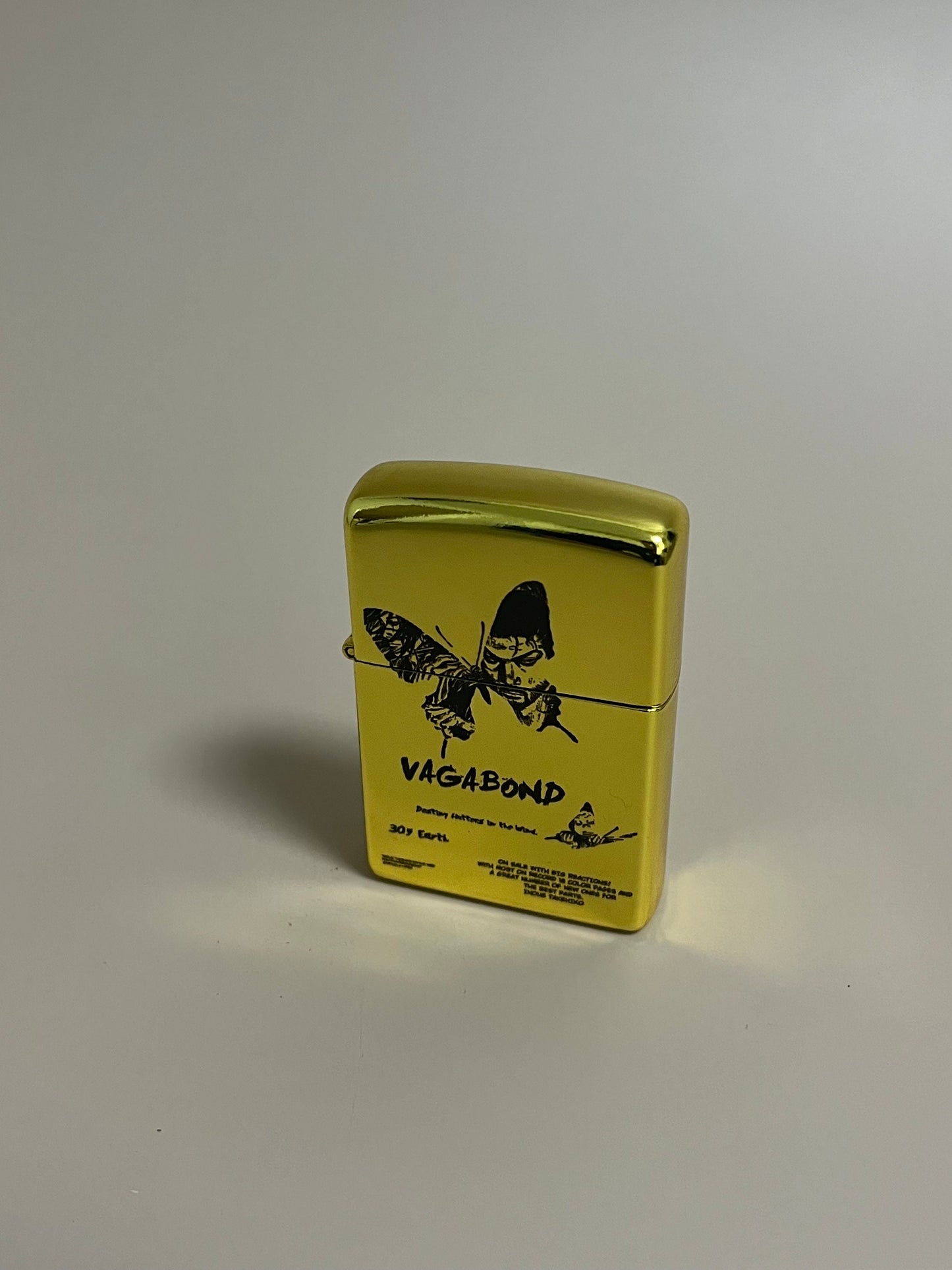 Vagabond Edition Engraved Lighter - Vintage Style Samurai Flip Oil Lighter