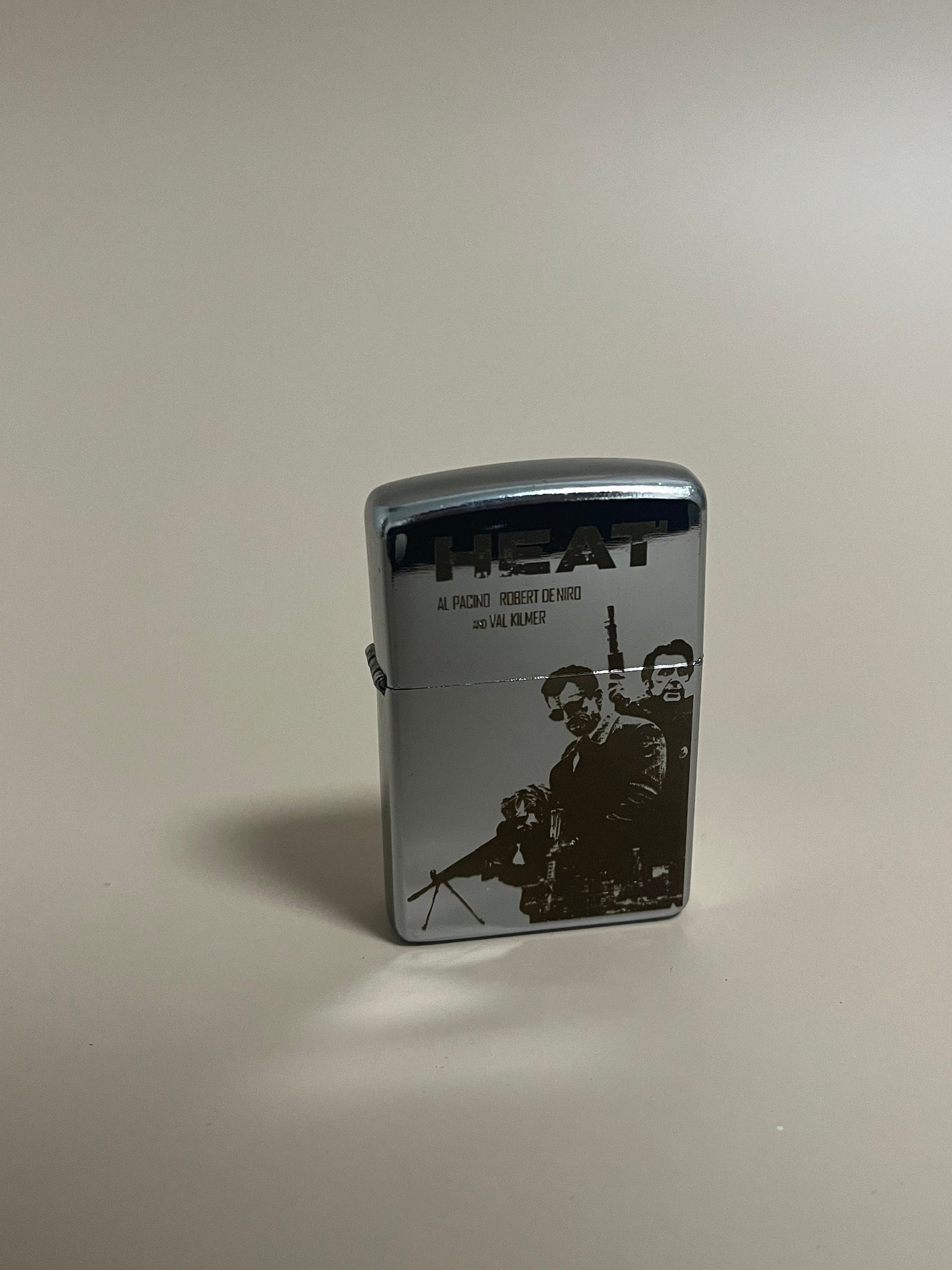 Heat 1995 edition lighter - Steel engraved flip oil lighter