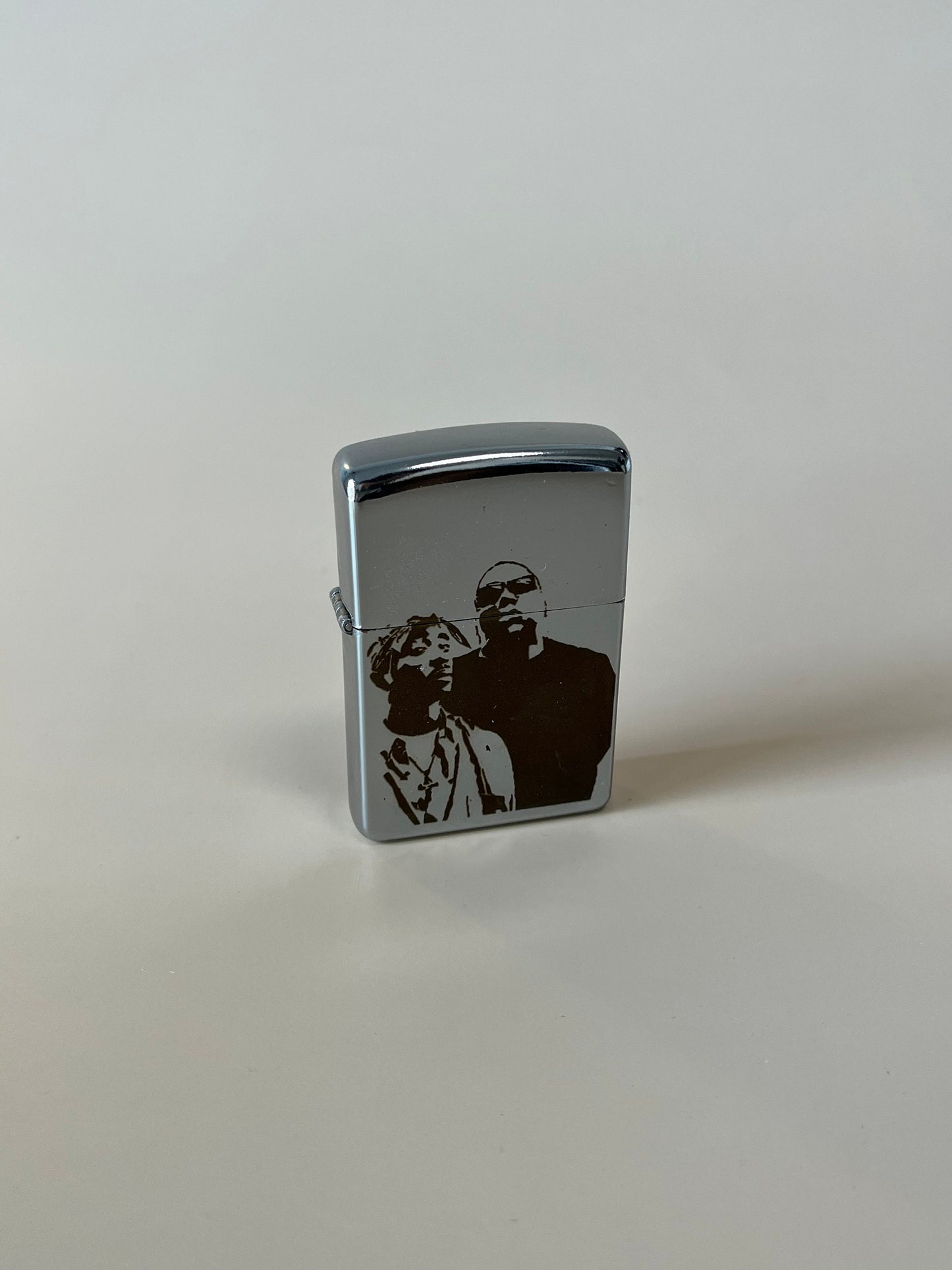 Tupac and Biggie Lighter Case - Steel Flip Oil Lighter