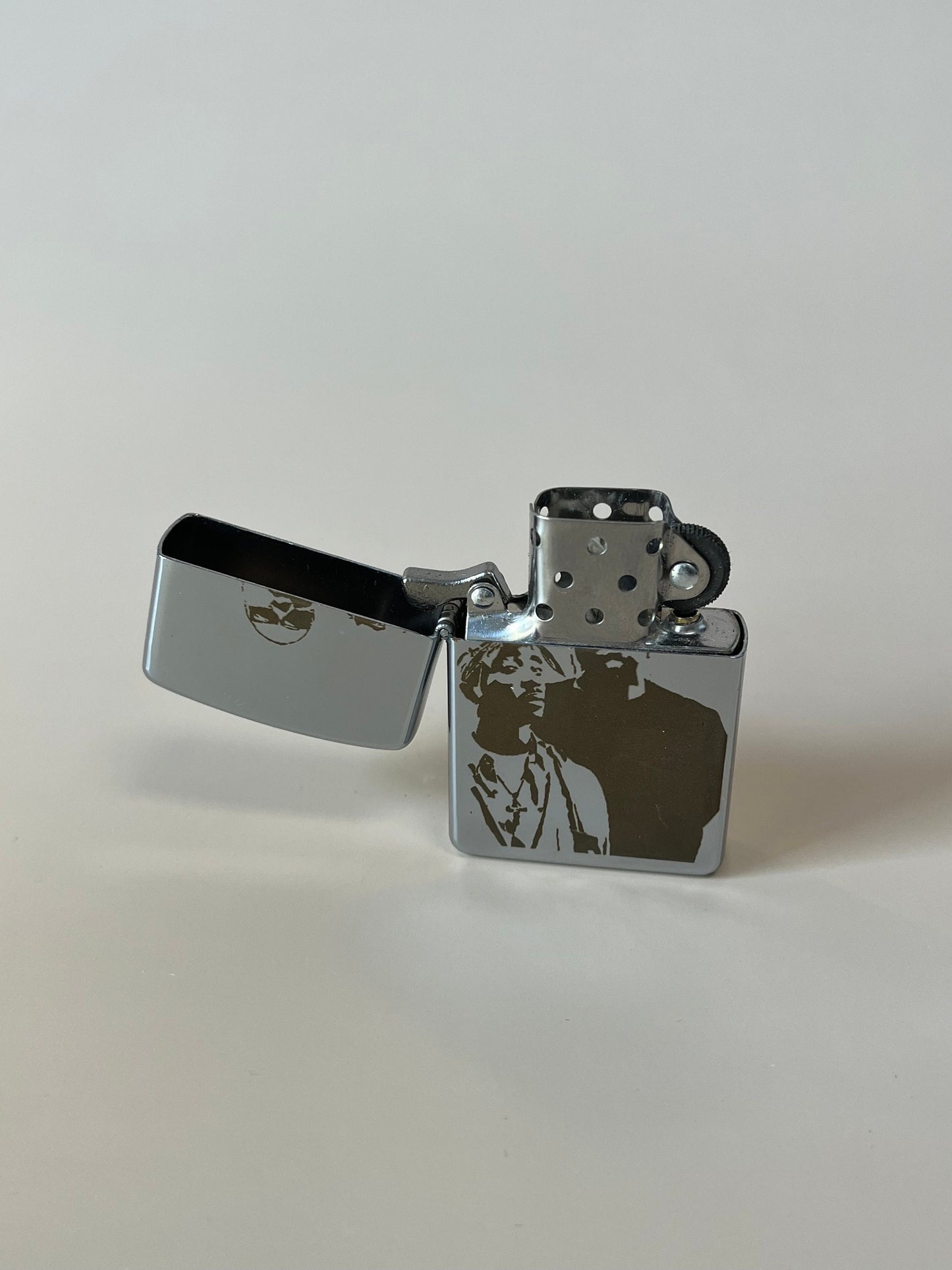 Tupac and Biggie Lighter Case - Steel Flip Oil Lighter