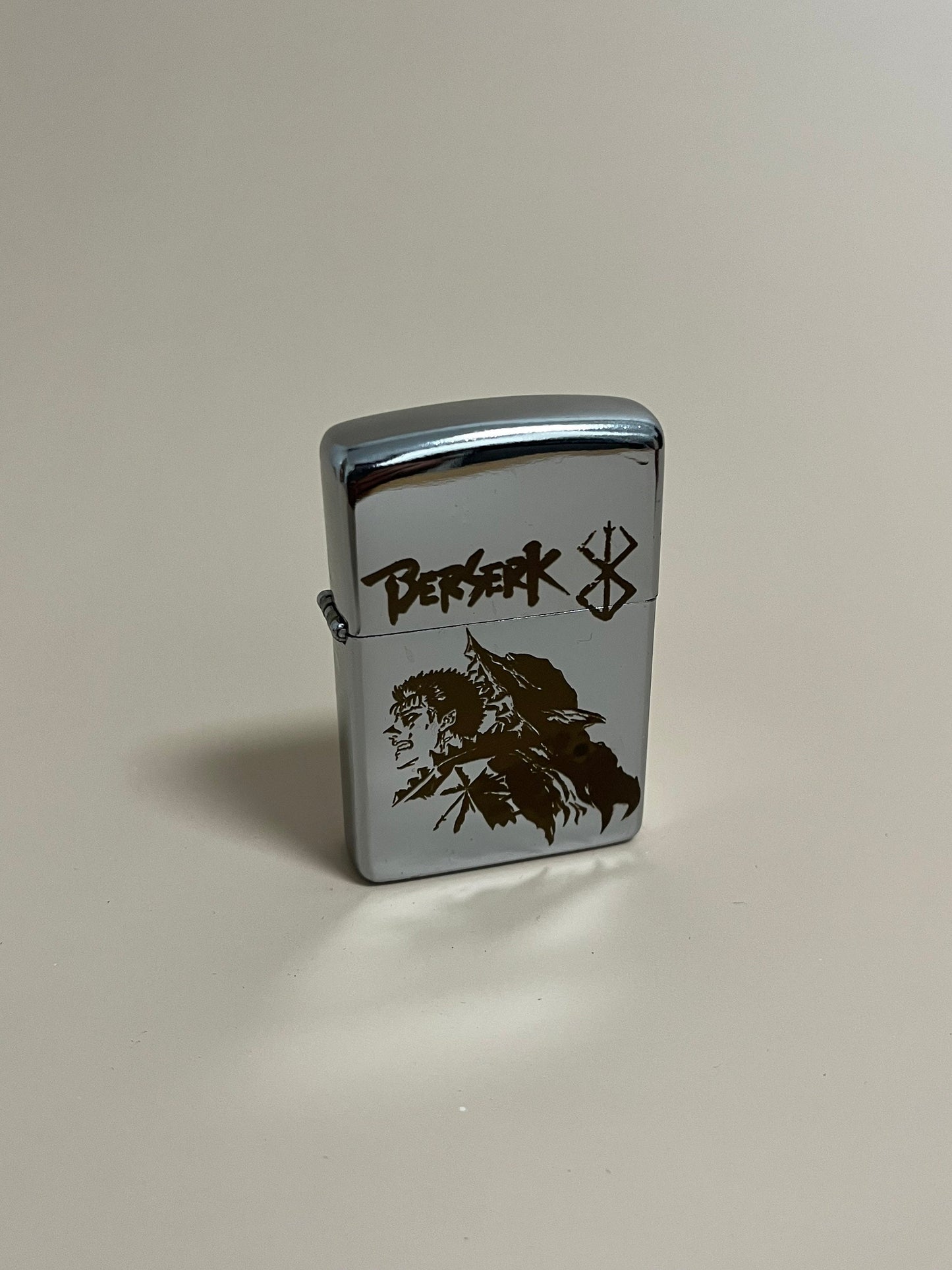 Berserk "Guts Armor" Engraved Lighter Case - Steel Flip Oil Lighter