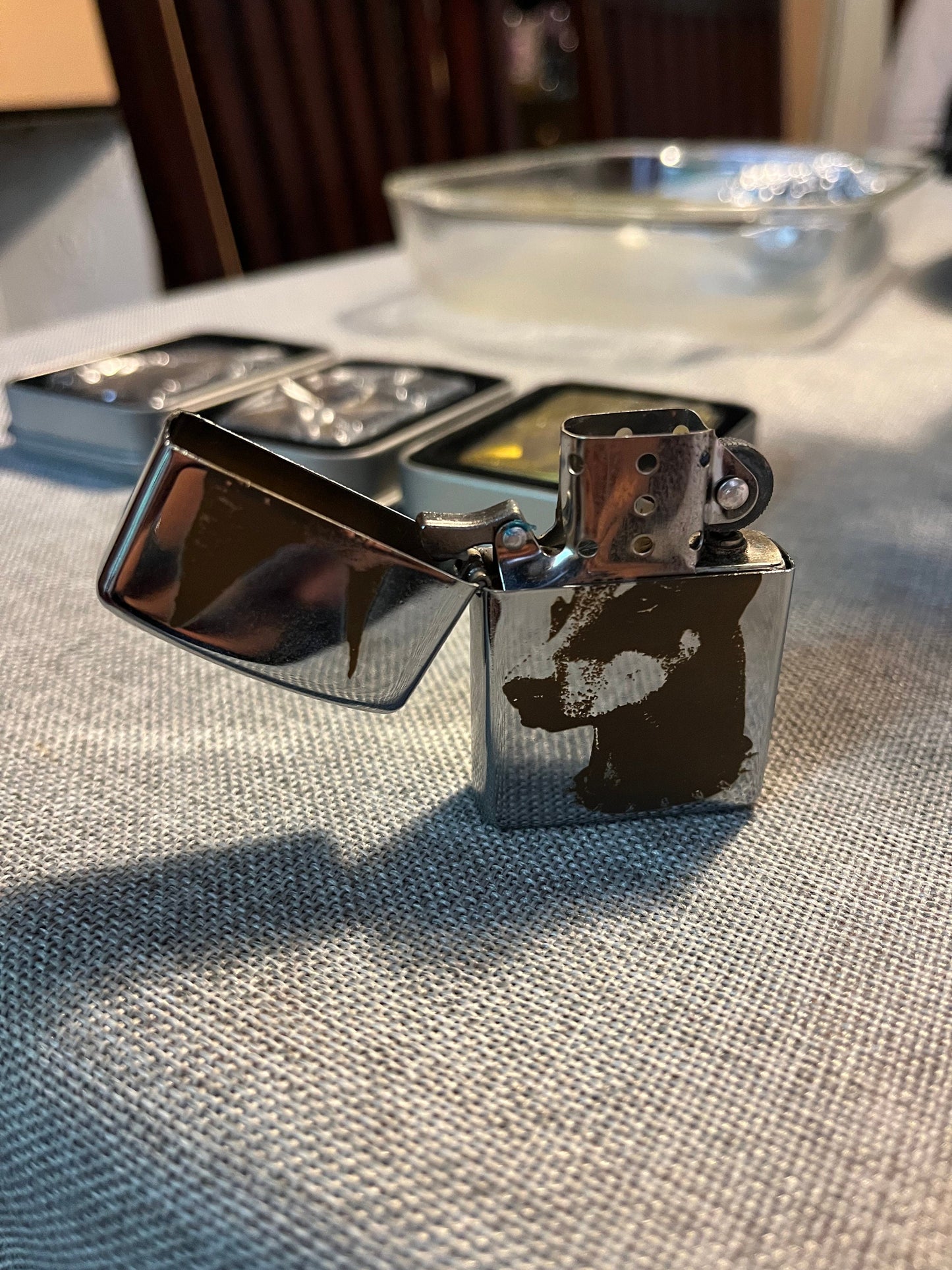 Doberman Lighter Case Artwork - Engraved Dog Lover Steel Flip Oil Lighter