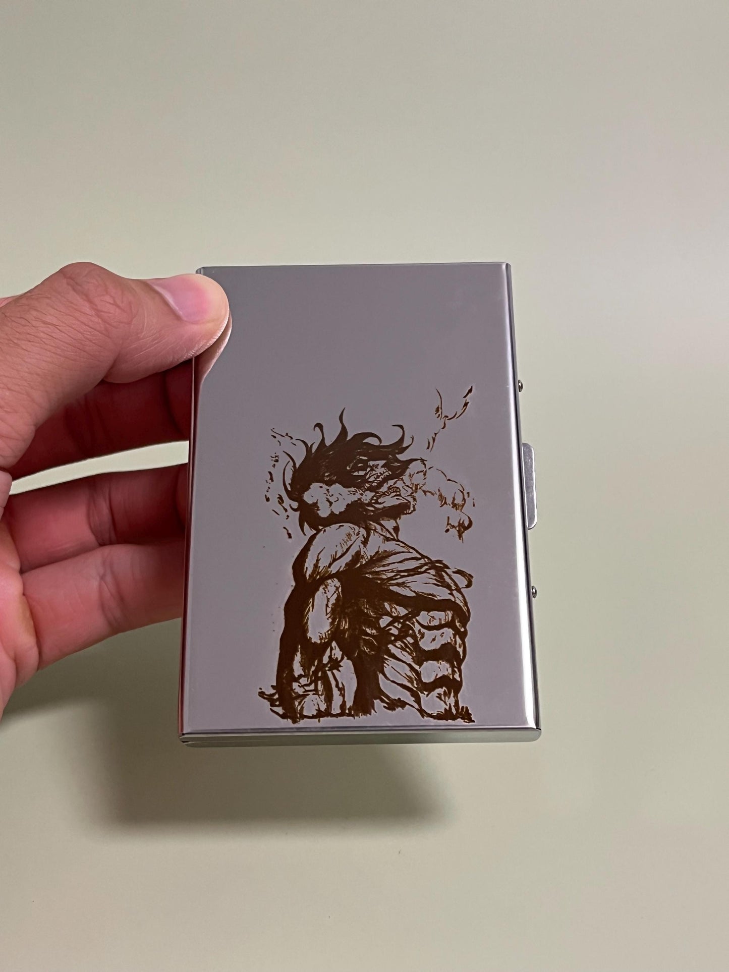 Attack Titan Engraved Wallet/Card Holder Artwork, Business Card AOT Case