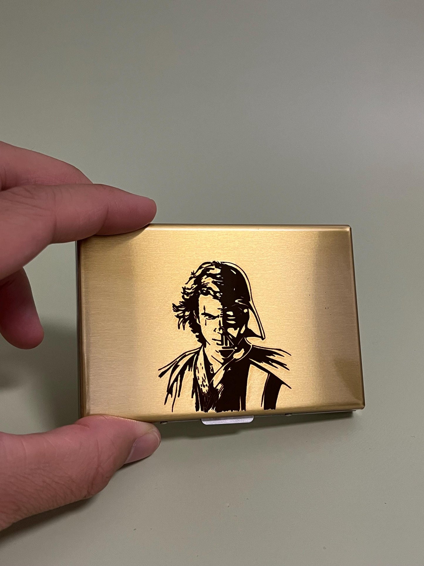 Vader Skywalker Engraved Metal Wallet & Cardholder