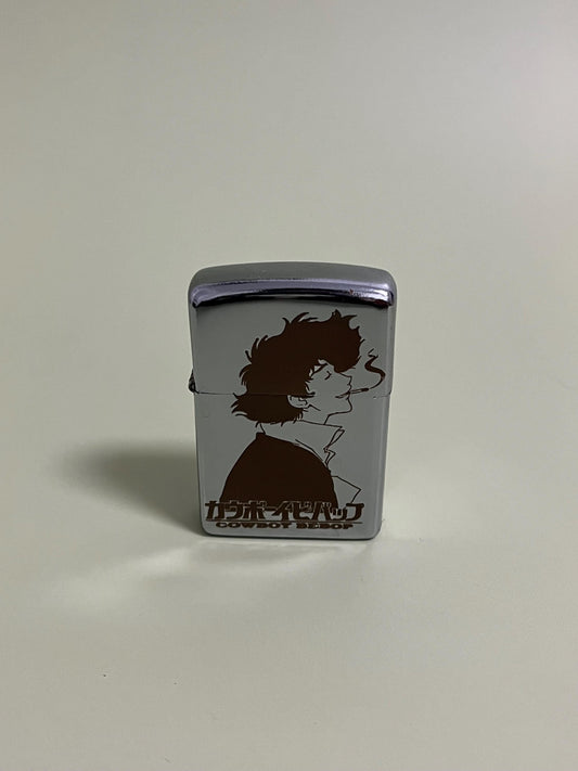 Cowboy Bebop Engraved Steel Flip Oil Lighter - Spike Bounty Hunter Vintage Style Lighter