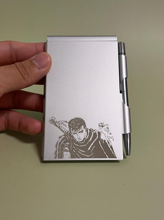 Berserk Pocketbook Vintage Style, Engraved Guts Aluminum Case Pocket Notebook