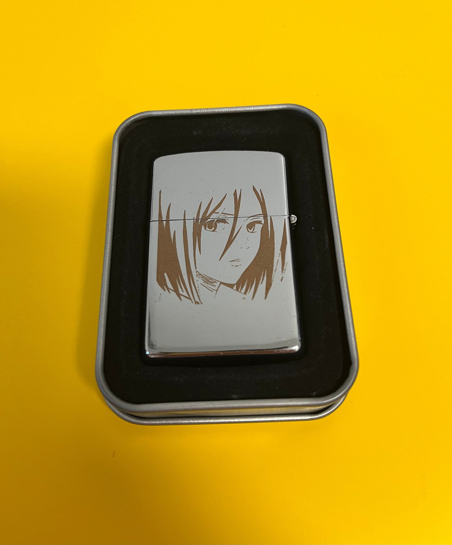 Attack On Titan Flip Oil Lighter - anime AOT Mikasa Steel Lighter