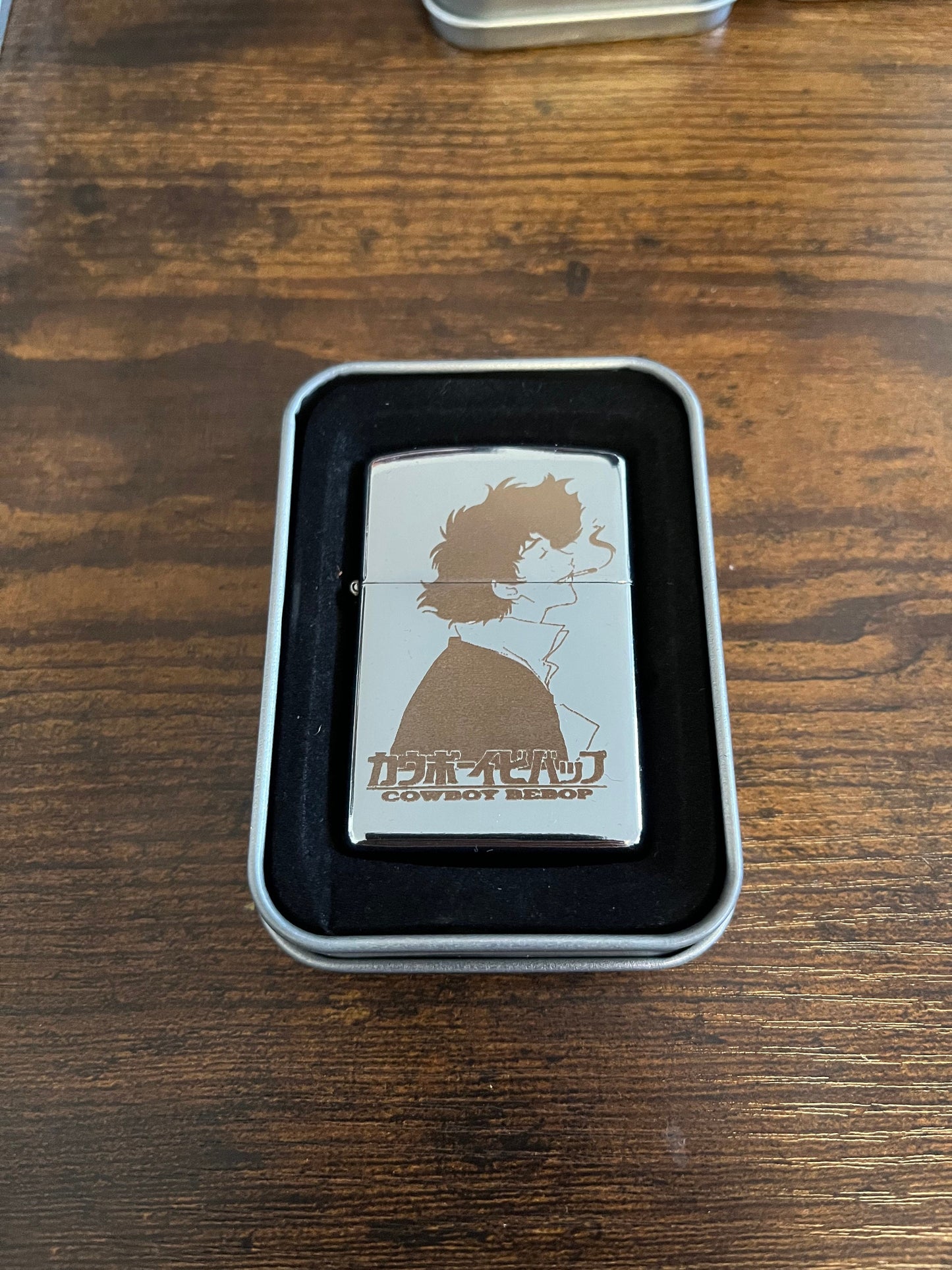 Cowboy Bebop Engraved Flip Oil Lighter - Spike Vintage Style Lighter