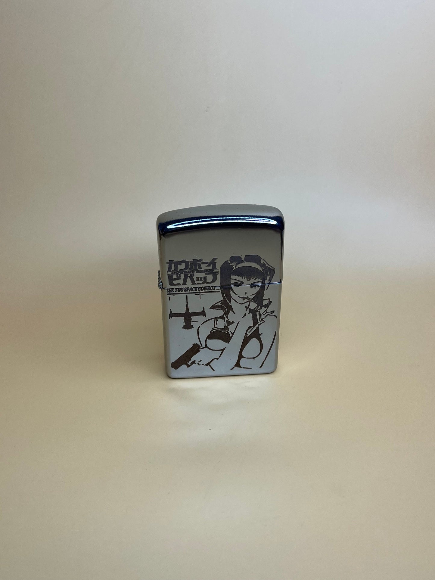 Faye Valentine Retro Flip Oil Lighter - Cowboy Bebop Lighter - Engraved Lighter Case