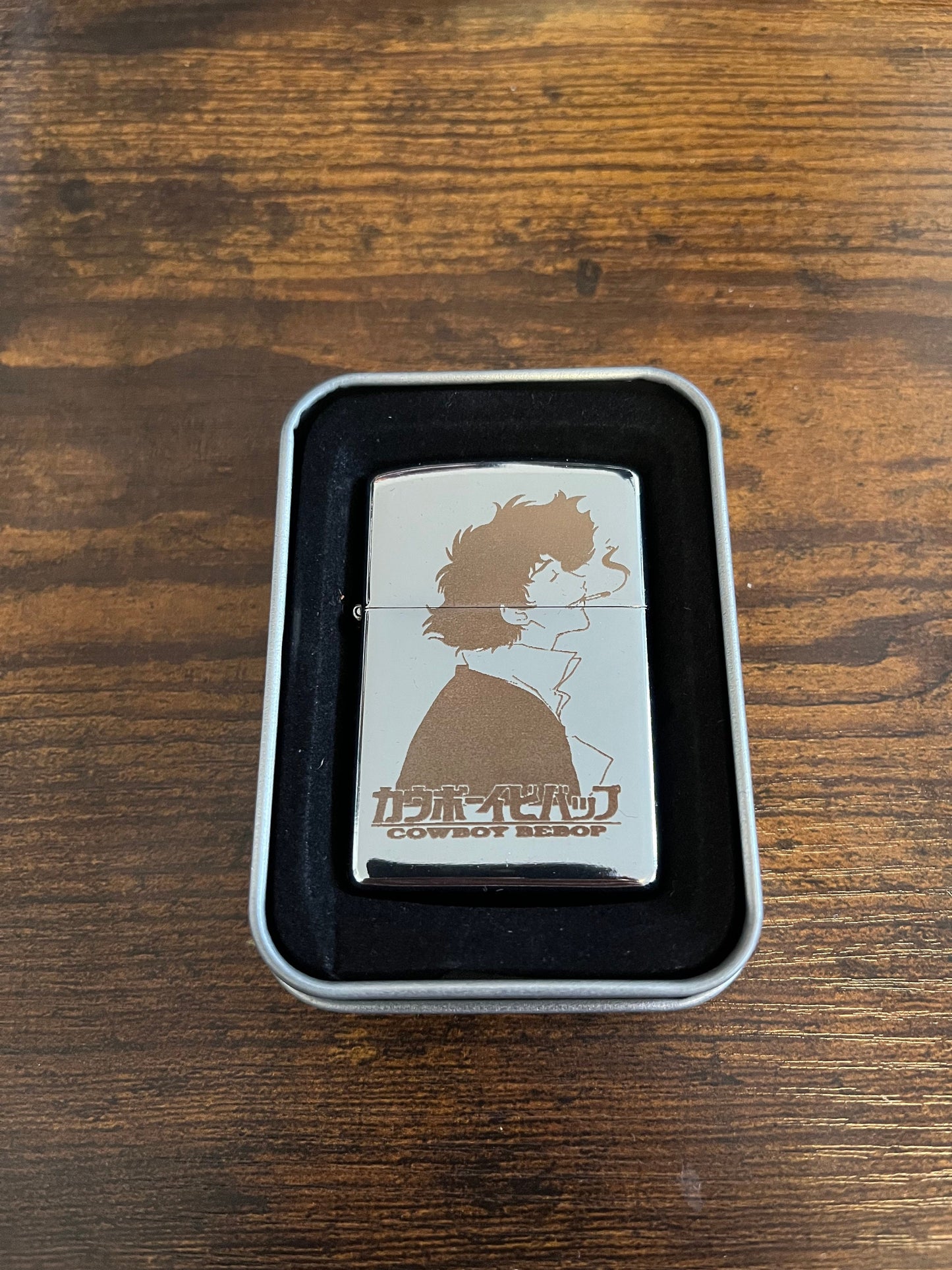 Cowboy Bebop Engraved Flip Oil Lighter - Spike Vintage Style Lighter