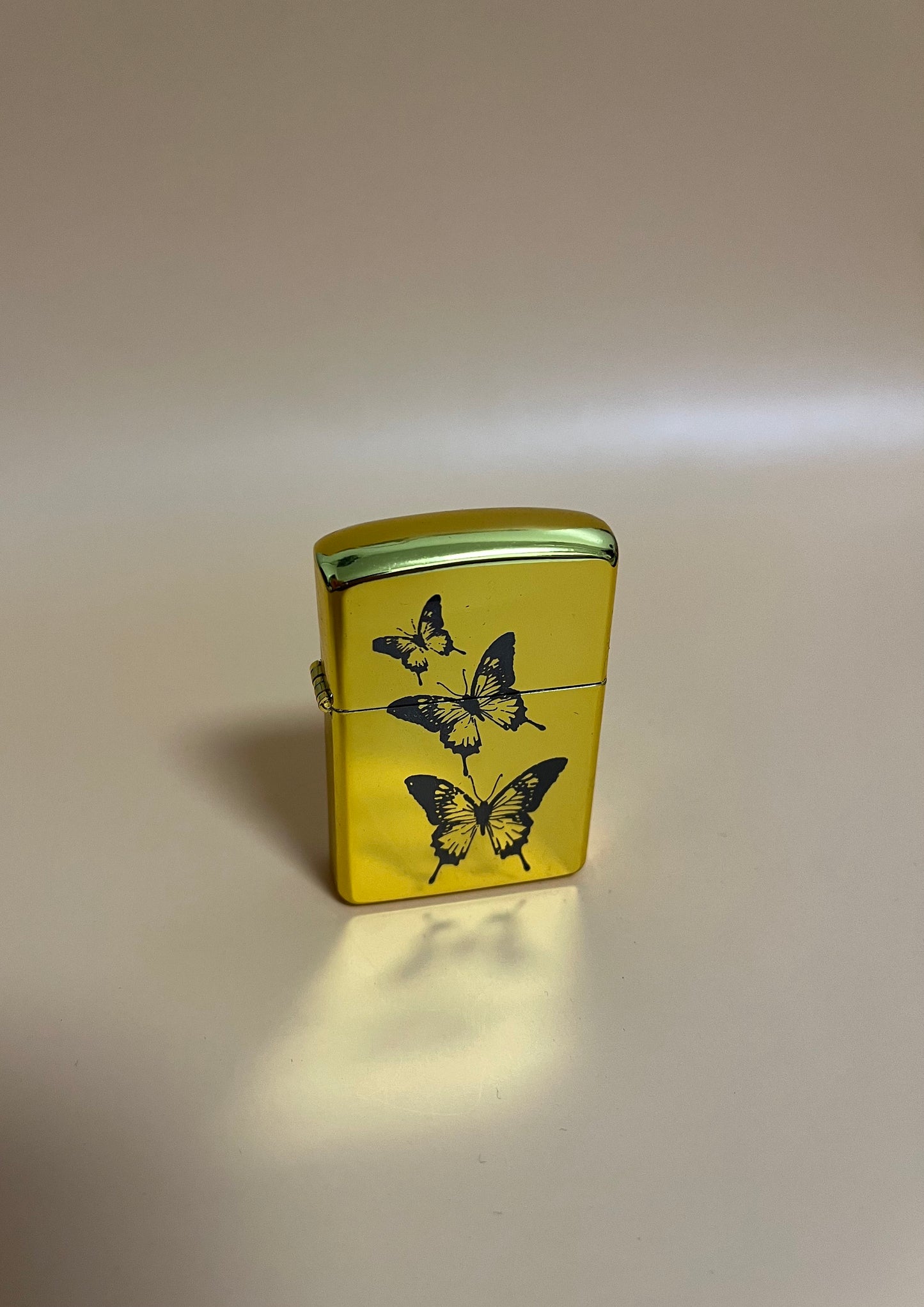 Engraved Butterfly Lighter - Steel Oil Flip Lighter Butterfly Design