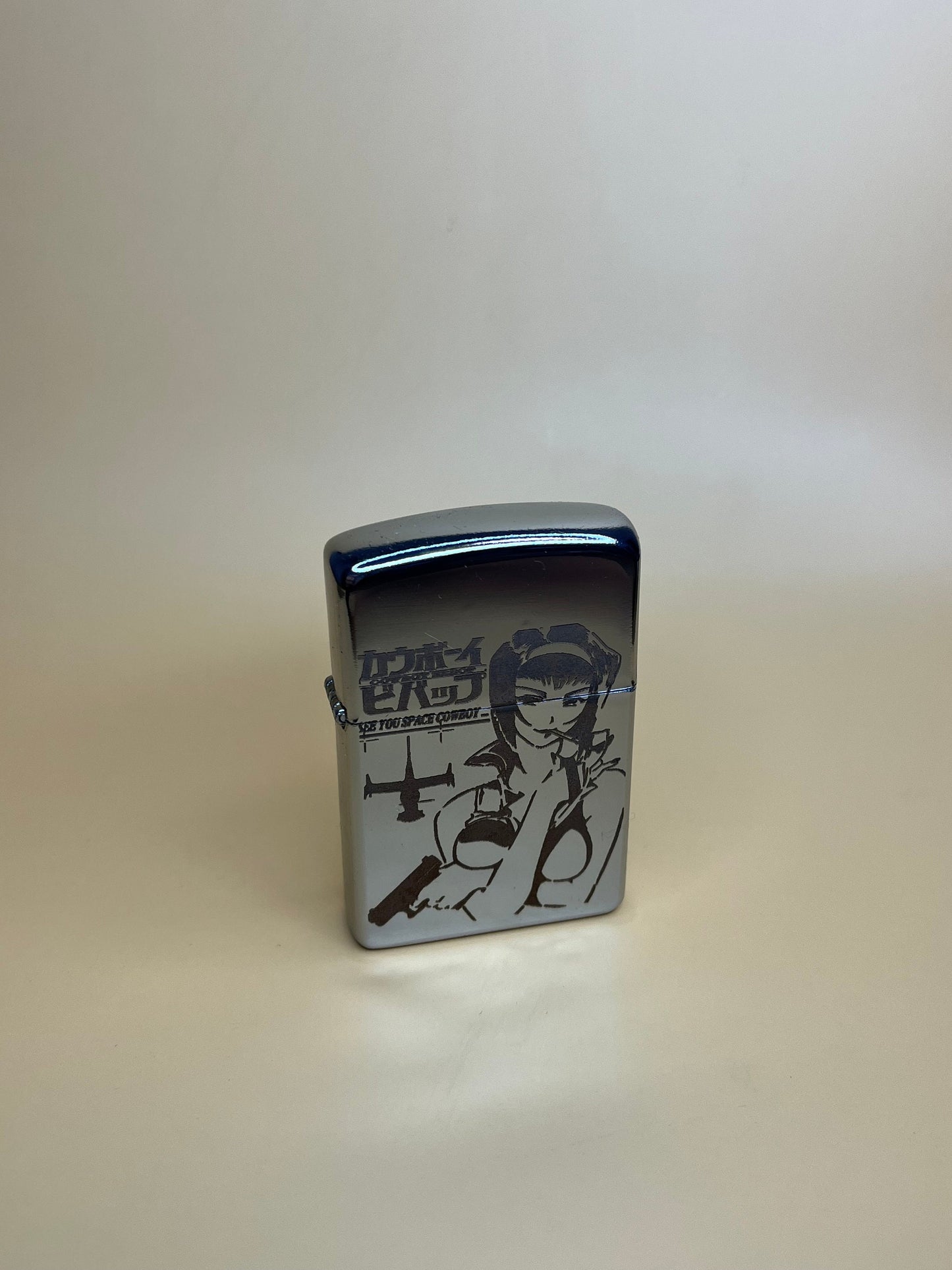 Faye Valentine Retro Flip Oil Lighter - Cowboy Bebop Lighter - Engraved Lighter Case