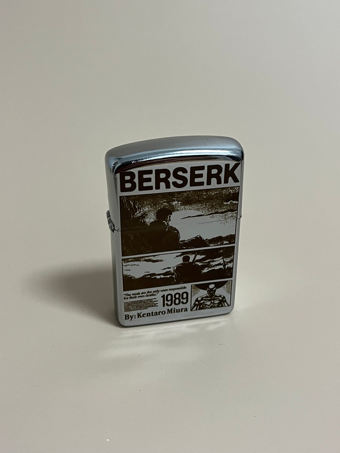 Berserk Edition Engraved Lighter Case - Steel Flip Oil Lighter