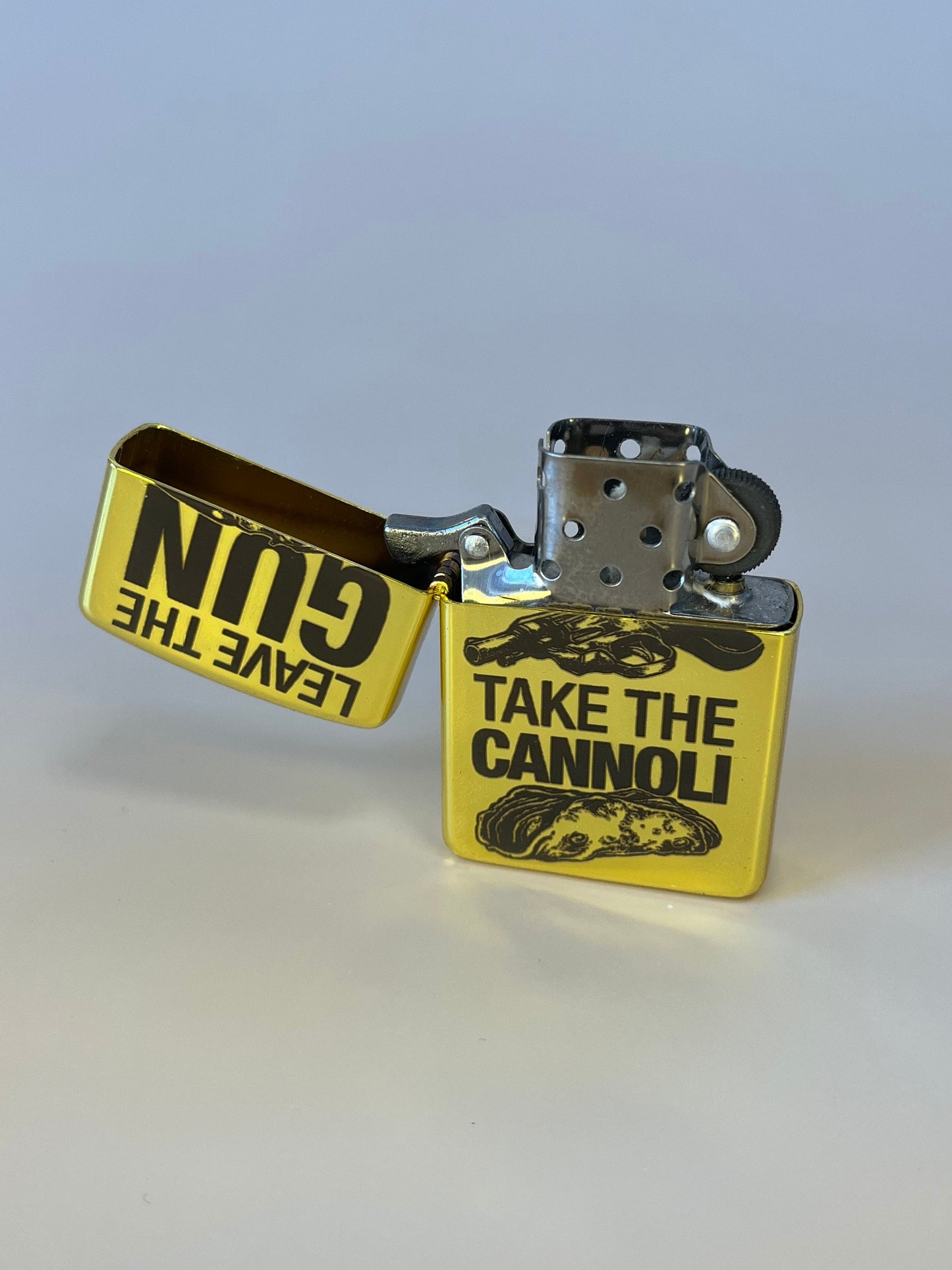 Godfather Edition Lighter Case "Leave The Gun, Take The Cannoli" Steel Oil Lighter