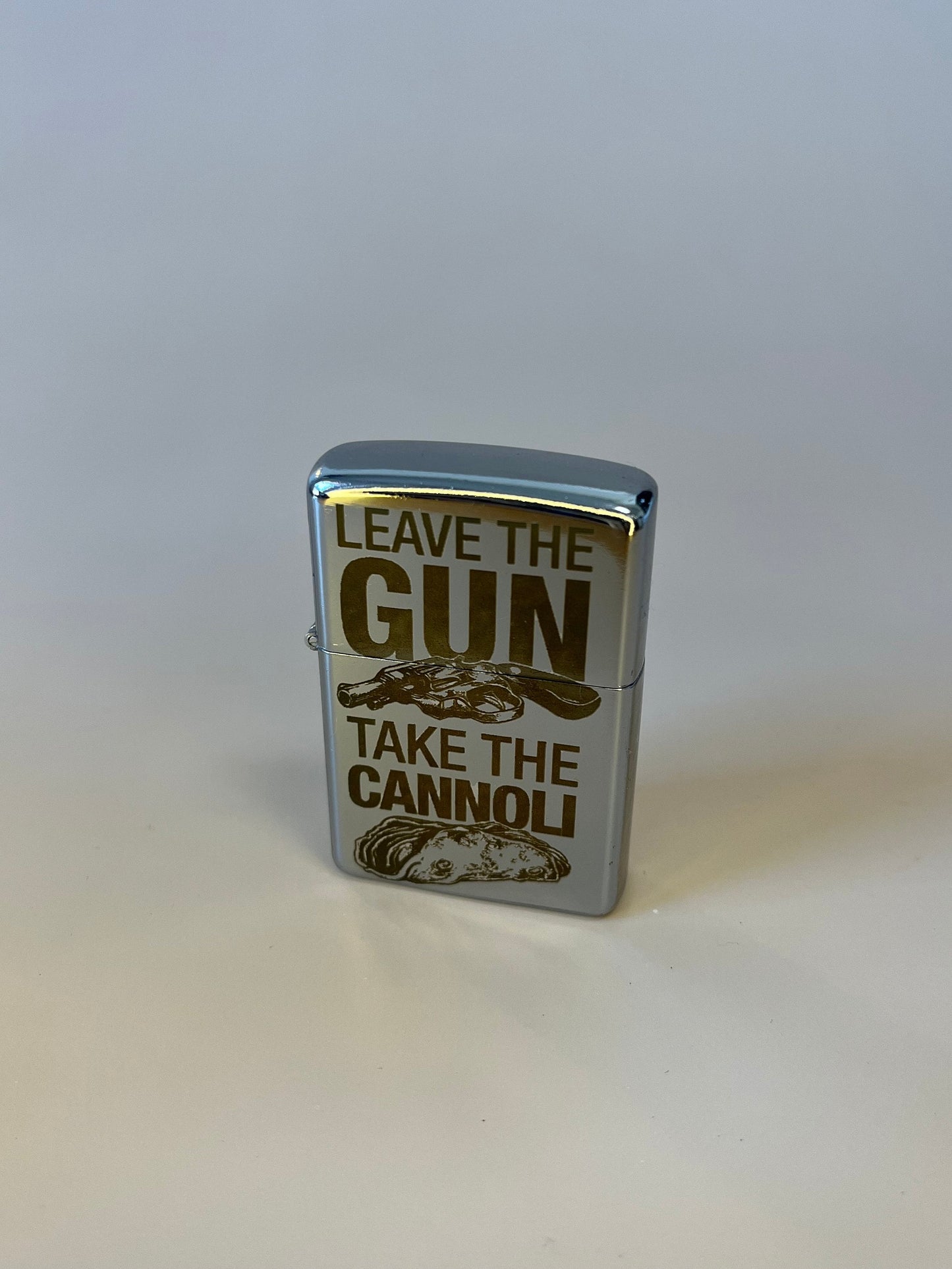 Godfather Edition Lighter Case "Leave The Gun, Take The Cannoli" Steel Oil Lighter